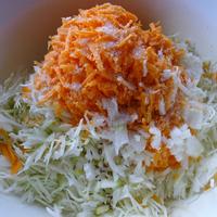 200 g mrkve + 800 g zelí