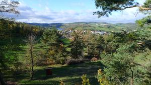 výhled na Kamýk nad Vltavou z vyhlídkové věže